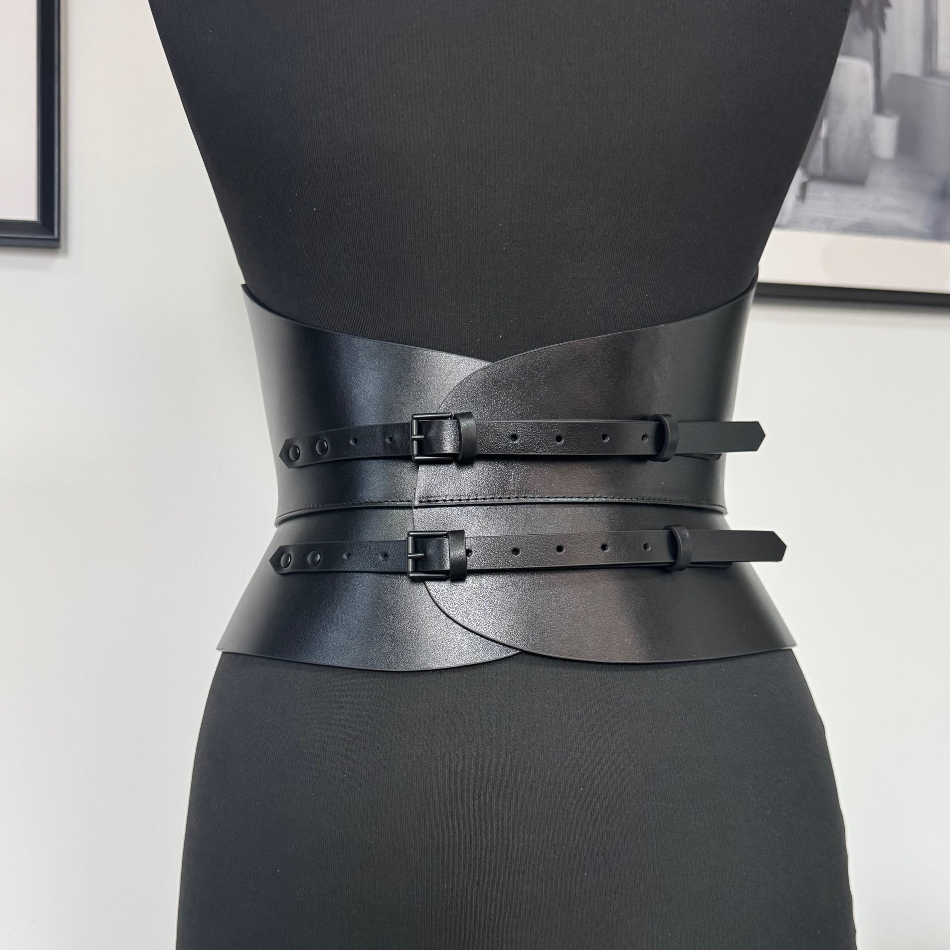 Eclipse XO Leather corset belt by Aria Margo