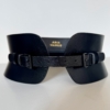 Mini black leather corset belt by Aria Margo 1