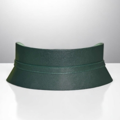Slim Dark Green Leather Corset Belt - Sale - S-XL