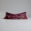 Slim burgundy soft croco leather corset belt by Aria Margo