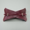 Burgundy viper Hourglass leather corset belt by Aria Margo
