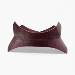 Burgundy viper Hourglass leather corset belt by Aria Margo