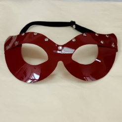 Burgundy patent leather mask