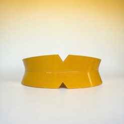 Yellow Baby V-cut Patent Leather Corset Belt