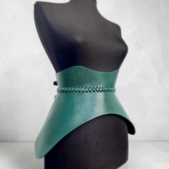 Nova Green Leather Corset Belt - Image 4