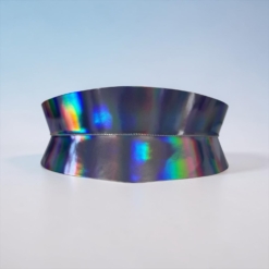 Eclipse Mini Holographic Silver Leather Corset Belt