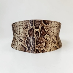 Eclipse Mini Brown Snake Leather Corset Belt