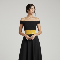 Alternative view of Yellow Baby V-cut Patent Leather Corset Belt