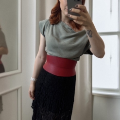 Alternative view of Eclipse Mini Red Leather Corset Belt