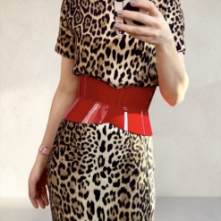 Alternative view of Red Patent Leather Hourglass Corset Belt