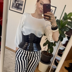 Alternative view of Black XO Eclipse Croco Leather Corset Belt